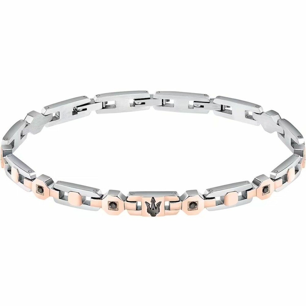 Brățară Bărbați Maserati Oțel inoxidabil 21,5 cm Argintiu