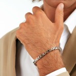 Brățară Bărbați Maserati Oțel inoxidabil 21,5 cm Argintiu