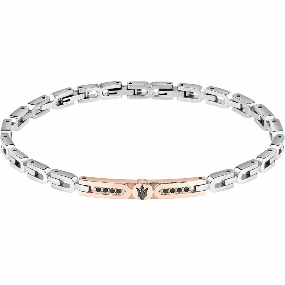 Brățară Bărbați Maserati Oțel inoxidabil 21,5 cm Argintiu