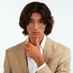 Brățară Bărbați Maserati Oțel inoxidabil 21,5 cm Argintiu