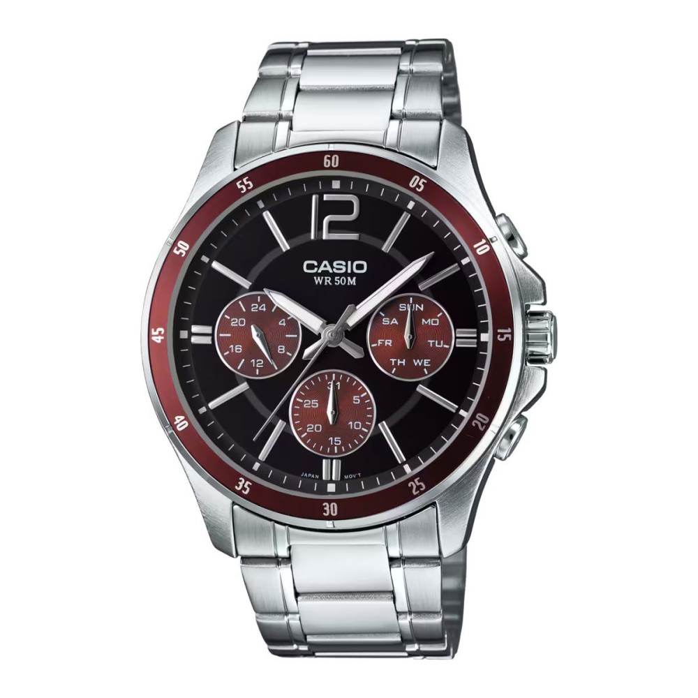 Ceas Bărbați Casio MTP1374D5AVDF Argintiu (Ø 47 mm)