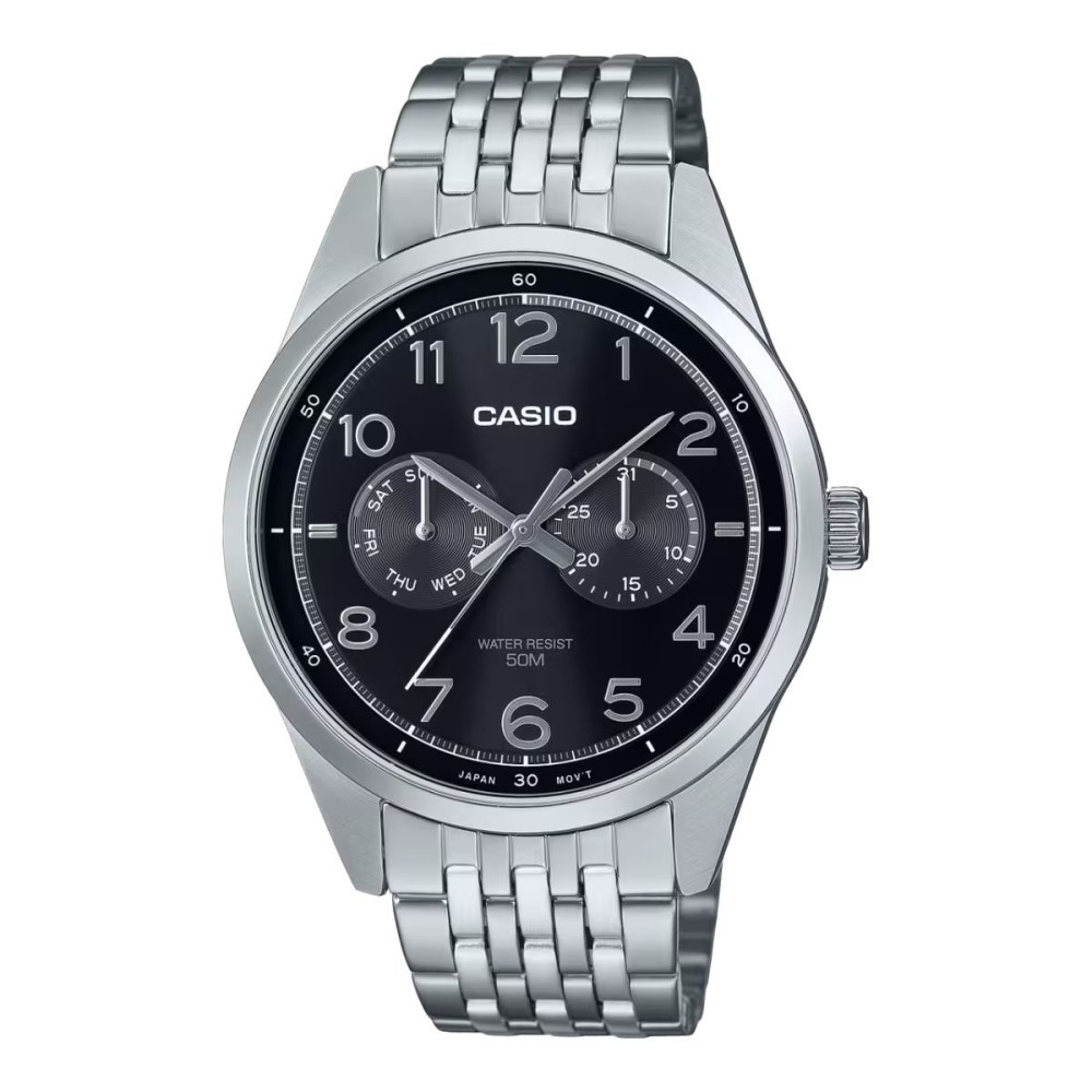 Ceas Bărbați Casio MTP-E340D-1AVDF Argintiu (Ø 42 mm)