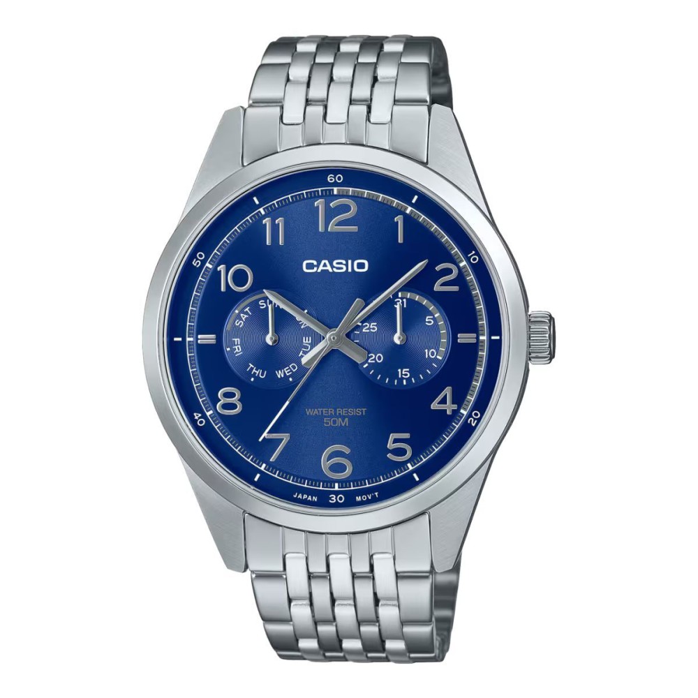 Ceas Bărbați Casio MTP-E340D-2AVDF Argintiu (Ø 42 mm)