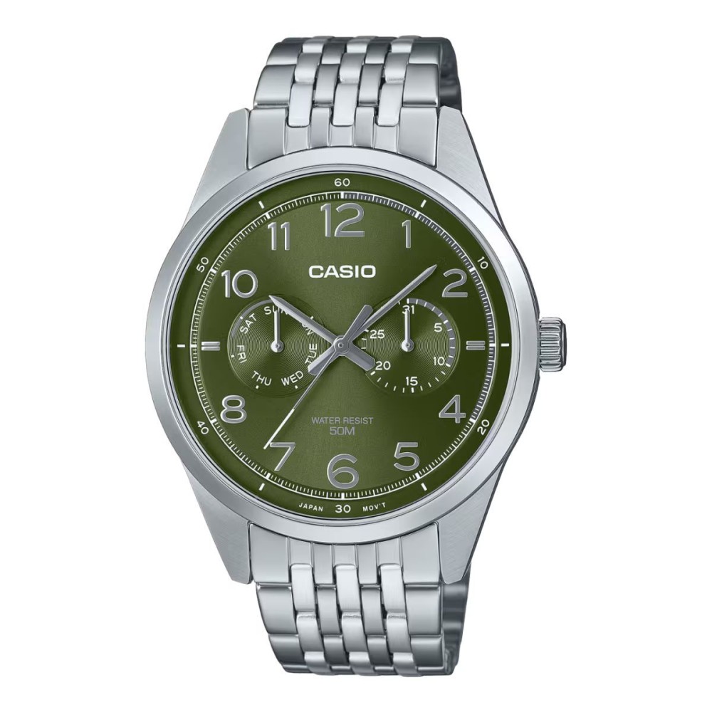 Ceas Bărbați Casio MTP-E340D-3AVDF Argintiu (Ø 42 mm)