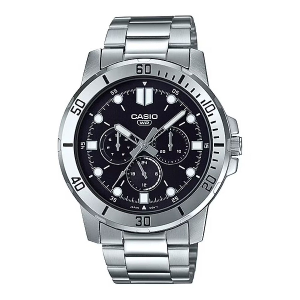 Ceas Bărbați Casio MTP-VD300D-1E Argintiu (Ø 45 mm)