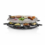 Raclette Princess 8 Oval Stone Grill Party Negru Gri