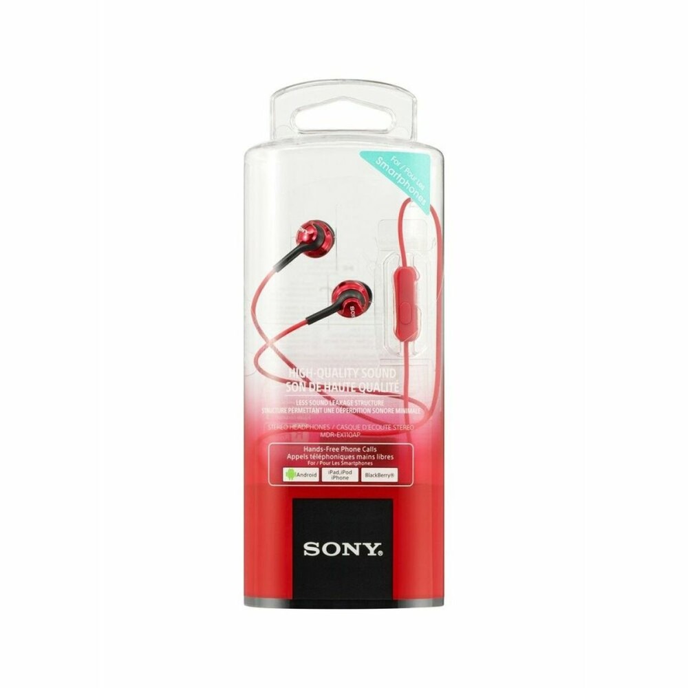 Căști cu Microfon Sony MDR-EX110AP Roșu