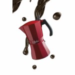 Cafetieră Italiană JATA Cafetera de inducción roja vulcano Roșu Aluminiu 12 Hrníčky (1 Unități)