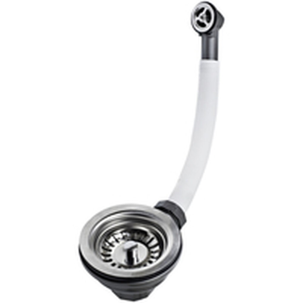 Supapă pentru chiuvetă cu preaplin flexibil Teka 61001302 Argintiu Oțel inoxidabil