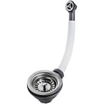 Supapă pentru chiuvetă cu preaplin flexibil Teka 61001302 Argintiu Oțel inoxidabil