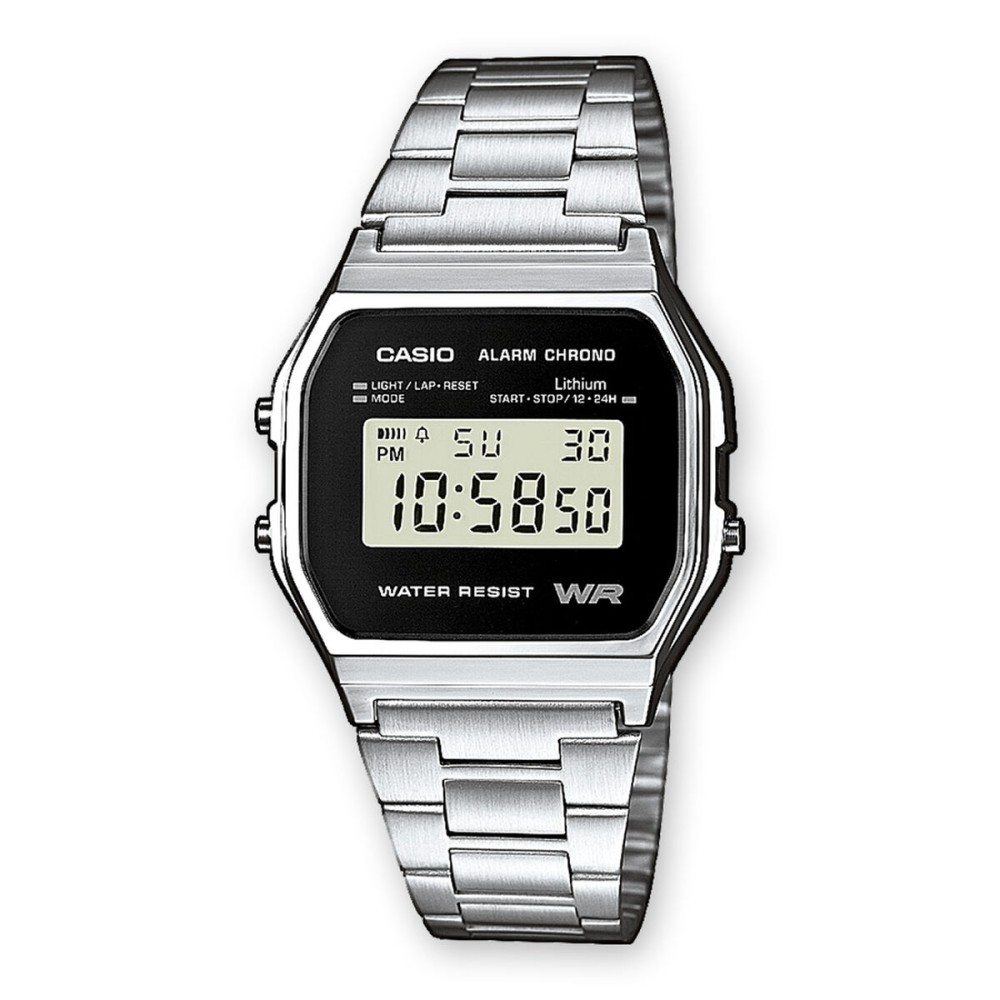 Ceas Bărbați Casio A158WEA-1EF Negru Gri Argintiu
