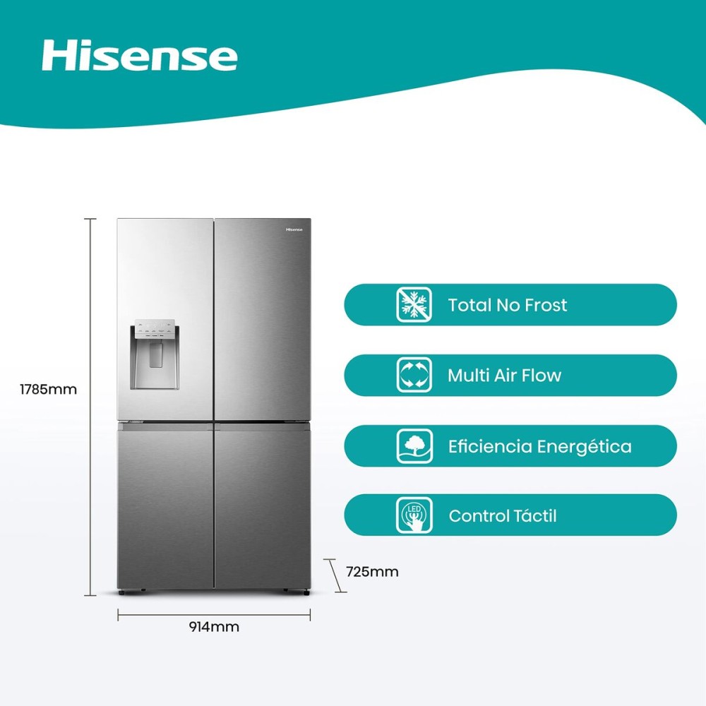 Frigider combinat Hisense RQ760N4SASE 179 Oțel