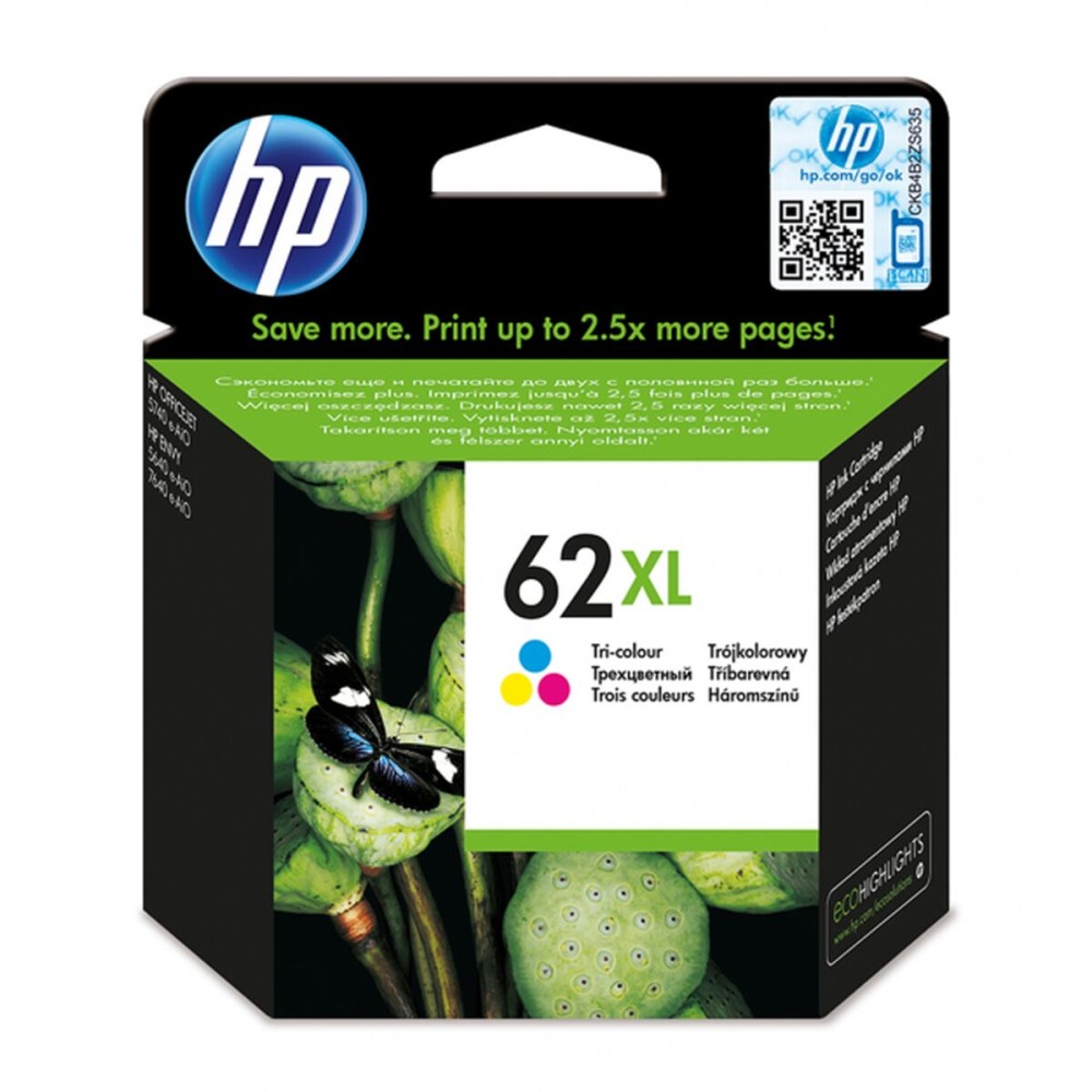 Cartuș cu Cerneală Originală HP 62XL Cyan/Magenta/Galben Galben Cyan Magenta Multicolor