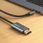 Cablu USB-C la HDMI Silver HT LOGAN Negru