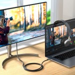 Cablu USB-C la HDMI Silver HT LOGAN Negru