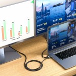 Cablu USB-C la HDMI Silver HT LOGAN Negru