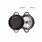 Caserolă Cu Capac Valira 4141/25 Negru Ø 24 cm