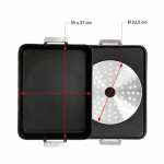 Oală pentru gratinat Valira 4687/25 35 x 27 cm Negru Oțel inoxidabil Aluminiu