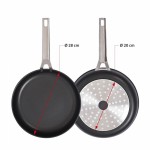 Tigaie Valira 4667/25 Negru Negru/Argintiu Metal Oțel inoxidabil Aluminiu