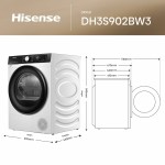 Dryer Hisense DH3S902BW3 9 kg