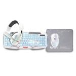 Tastatură și Mouse NASA ANDROMEDA4IN1-W Alb Multicolor Qwerty Spaniolă