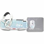 Tastatură și Mouse NASA ANDROMEDA4IN1-W Alb Multicolor Qwerty Spaniolă