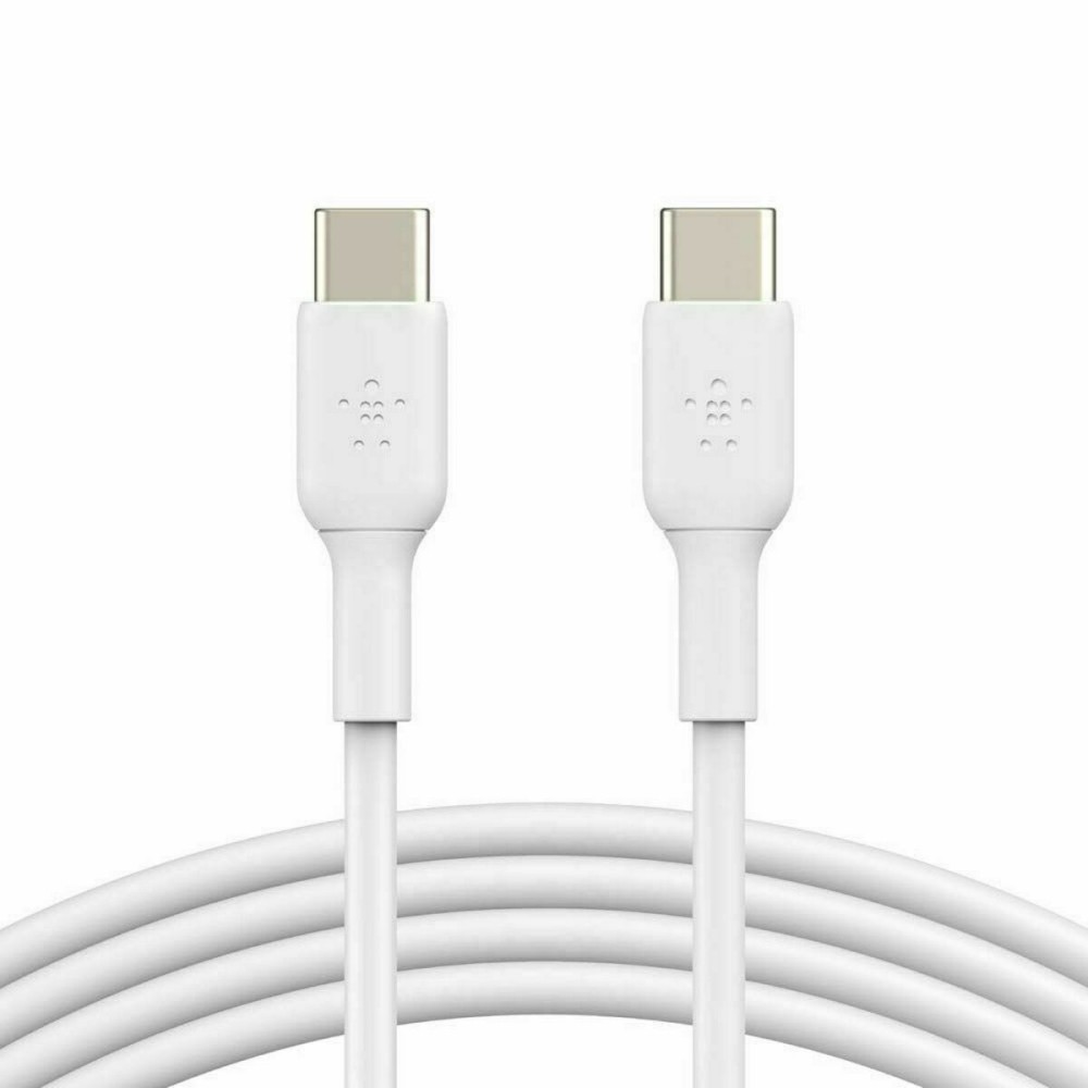 Cablu USB-C la USB-C Belkin CAB003BT2MWH Alb 2 m