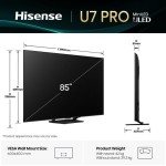 Smart TV Hisense 85U7Q PRO 85" 4K Ultra HD LED HDR