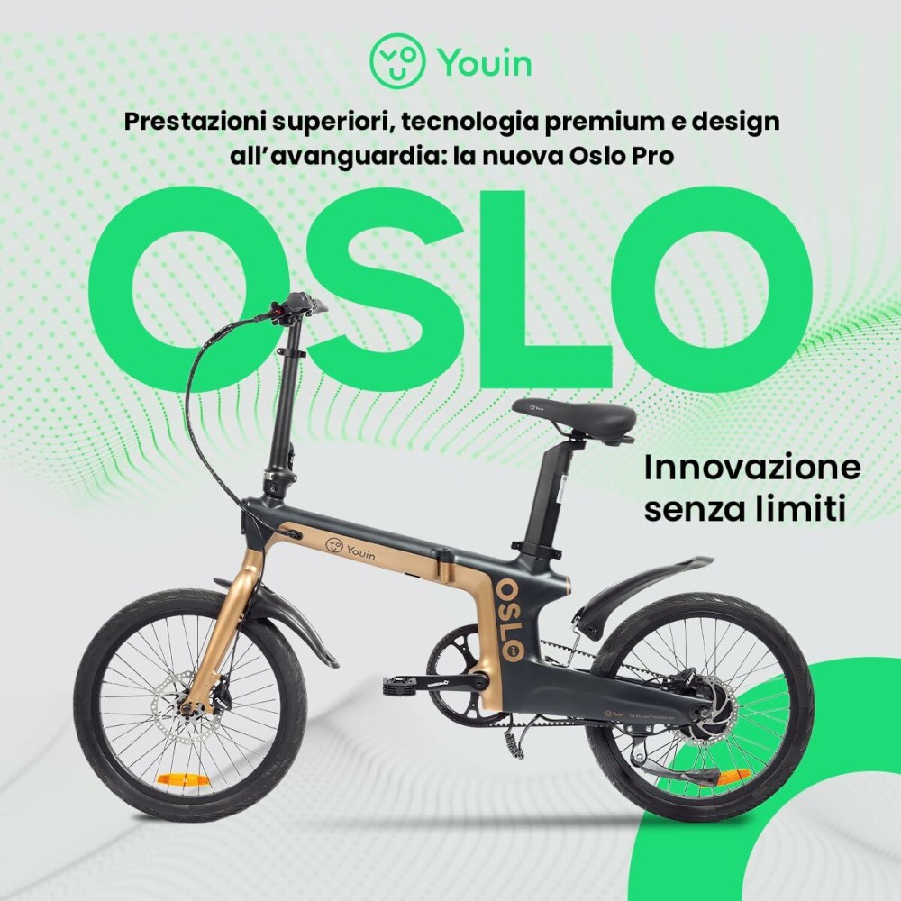 Bicicletă Electrică Youin BK1950 OSLO PRO Negru Auriu*
