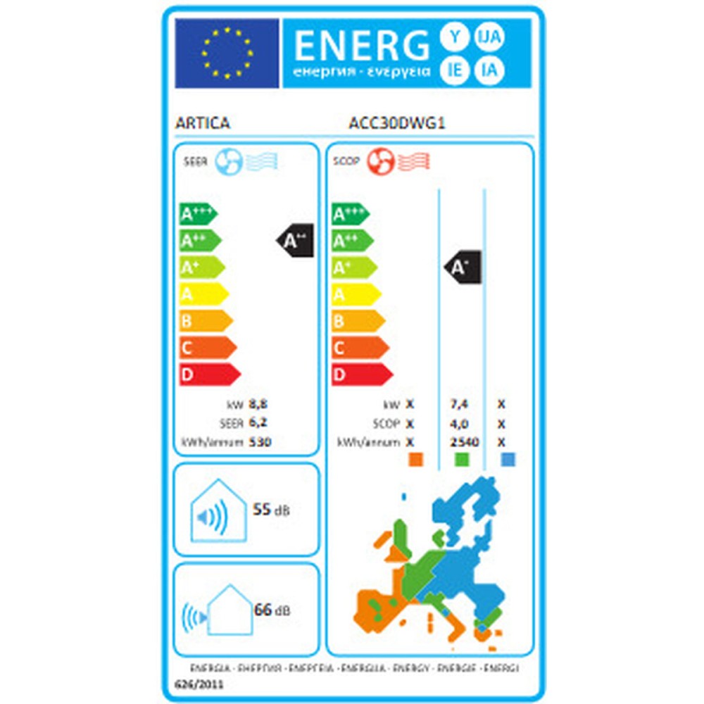 Aer Condiționat prin Conducte Artica ACC30DWG1 Wi-Fi A++ 8000 W