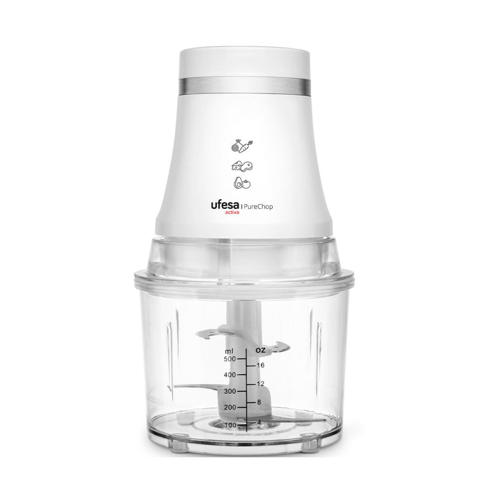 Tocător UFESA PURECHOP ACTIVA Alb Oțel inoxidabil Plastic 400 W 0,8 L