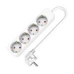 Placă de Circuit Prize 4 Puncte de Conectare fără Întrerupător TM Electron TMUAD504 Alb 3680 W (1,5 m) (4 Unități)