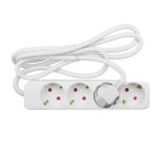 Placă de Circuit Prize 4 Puncte de Conectare fără Întrerupător TM Electron TMUAD504 Alb 3680 W (1,5 m) (4 Unități)