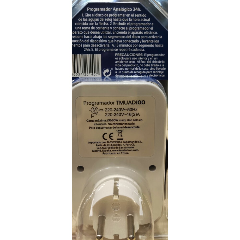 Priză cu programator analogic TM Electron TMUAD100