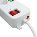 Placă de Circuit Prize 4 Puncte de Conectare fără Întrerupător TM Electron TMUAD554 Alb 3680 W (1,5 m)