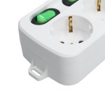 Placă de Circuit Prize 4 Puncte de Conectare fără Întrerupător TM Electron TMUAD554 Alb 3680 W (1,5 m)