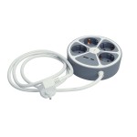 Placă de Circuit Prize 3 puncte de conectare cu întrerupător TM Electron TMUAD554CB Alb Gri 3680 W 30 W (1,5 m)