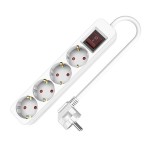 Placă de Circuit Prize 4 Puncte de Conectare fără Întrerupător TM Electron TMUAD504S Alb 3680 W (1,5 m) (4 Unități)