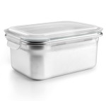 Cutie pentru Prânz Ibili 669316 Gri Oțel inoxidabil Dreptunghiular 1,6 L