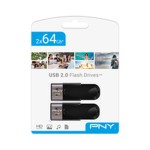 Memorie USB PNY FD64GATT4X2-EF Negru 64 GB (2 Unități)