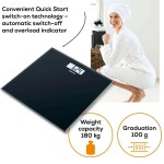 Cântar Digital de Baie Beurer GS10 Negru Sticlă 180 kg