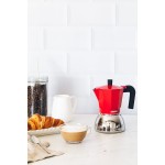 Cafetieră Italiană BRA INOX RED 9T Roșu 470 ml