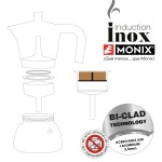 Cafetieră Italiană BRA INOX BLACK 3T Negru