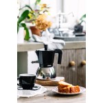 Cafetieră Italiană BRA INOX BLACK 3T Negru