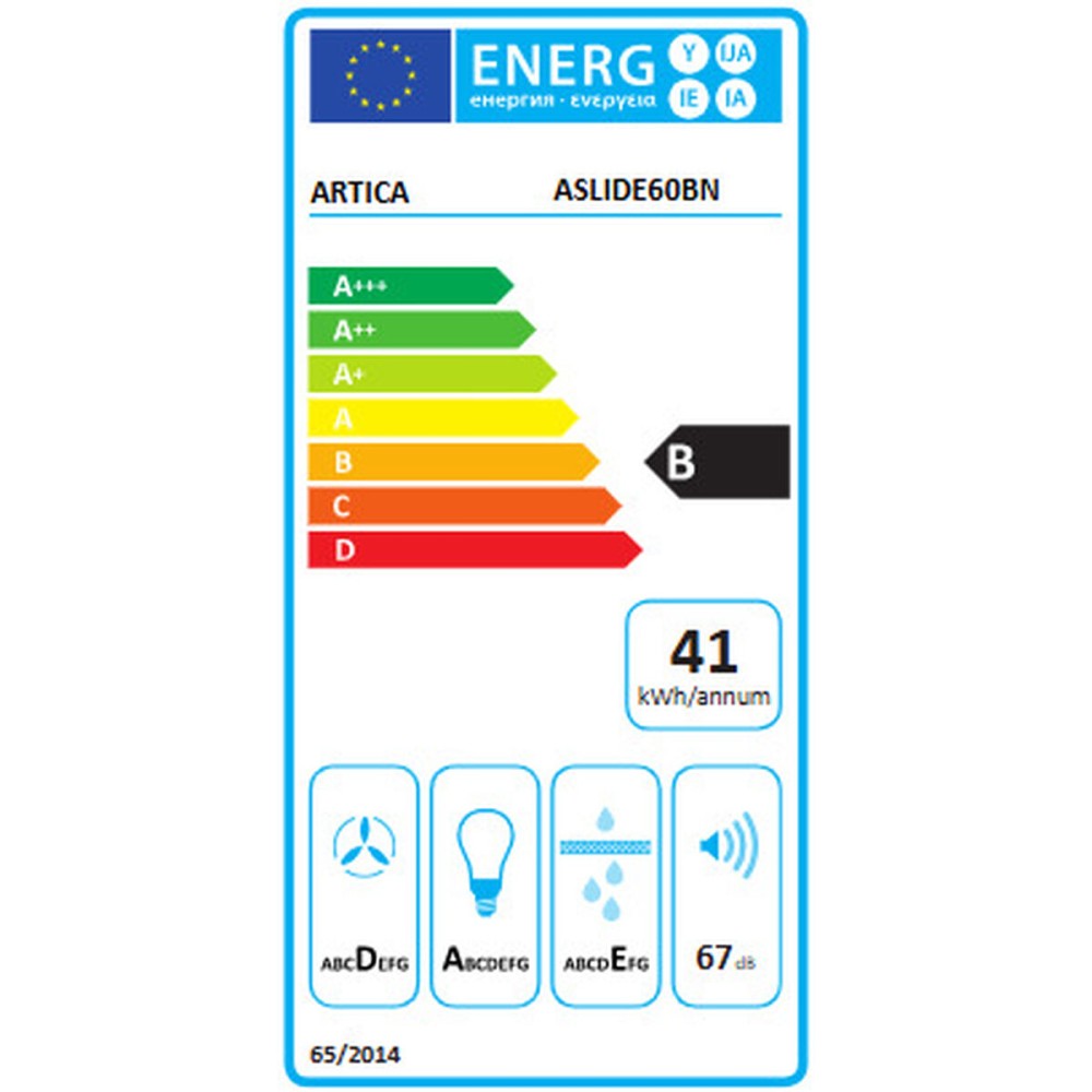 Hotă Convențională Artica ASLIDE60BN Negru