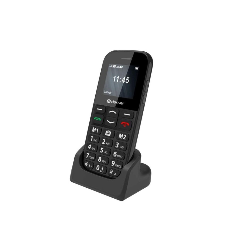 Telefon Mobil pentru Persoane Vârstnice Denver Electronics BAS-18800L Negru 1,77"