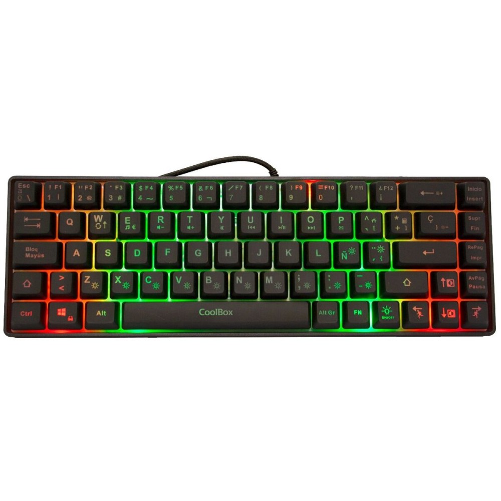 Tastatură CoolBox mini TM065 Negru Qwerty Spaniolă