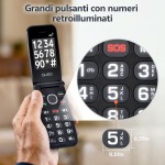 Telefon Mobil pentru Persoane Vârstnice Qubo NEONWBK 4G Negru 32 GB 256 GB 2.4"