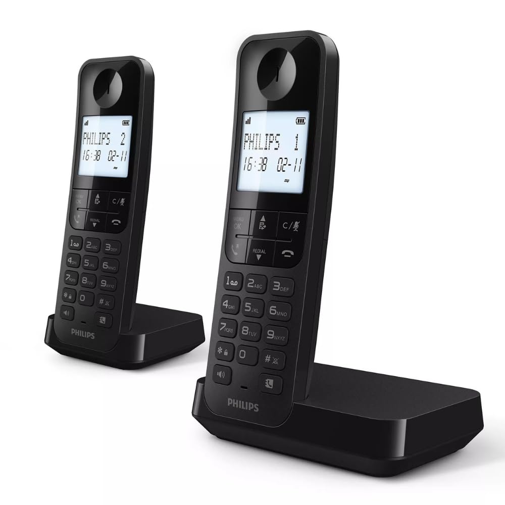 Telefon fără Fir Philips D2702 DUO Negru 2 Unități