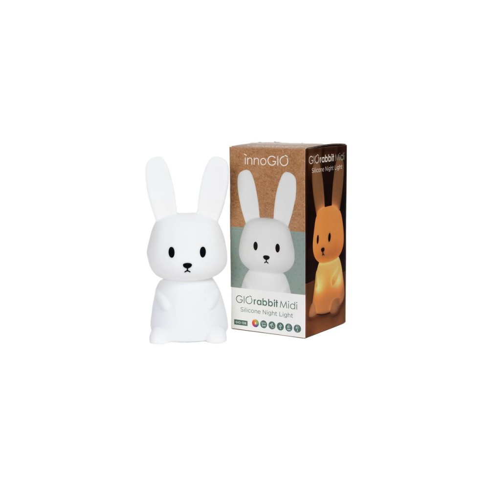 Lumină de noapte Innogio GIORABBIT 136 MIDI Alb Silicon